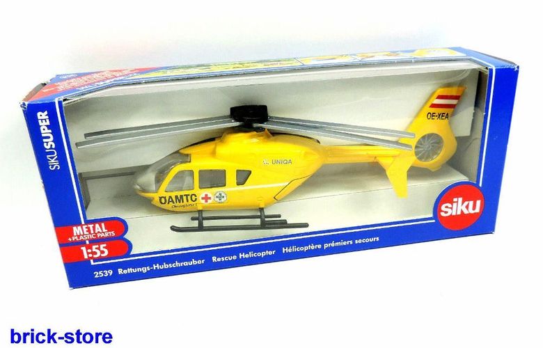 Siku Eurocopter EC-105 ADAC Rettungs-Hubschrauber Nr 2539 1:55