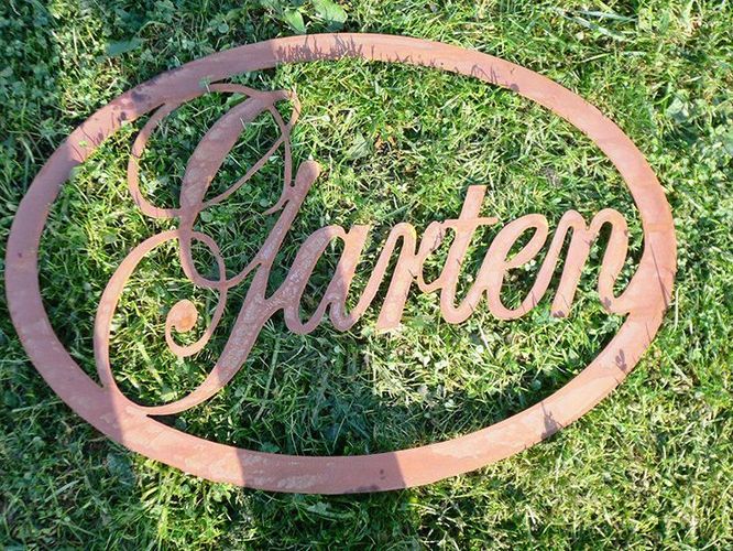 Rost Schild Garten Gartengestaltung Idee