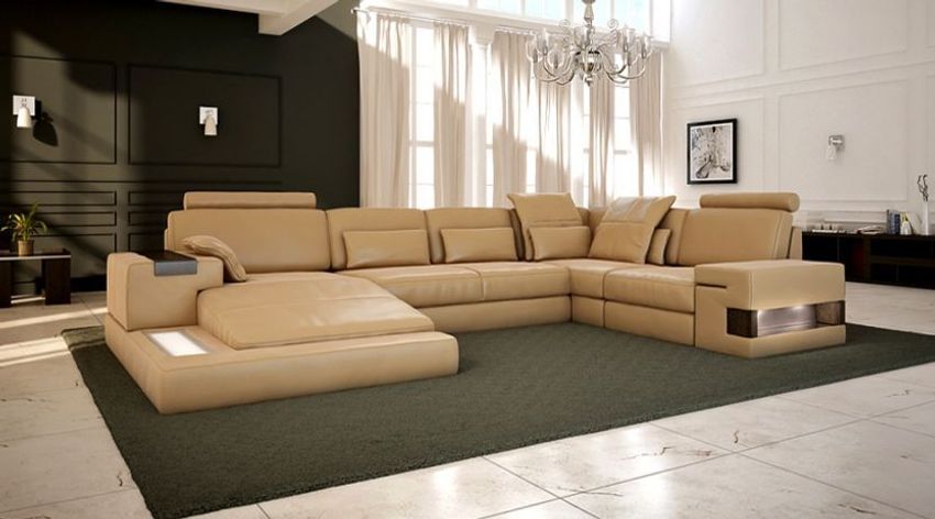 ledersofa wohnlandschaft