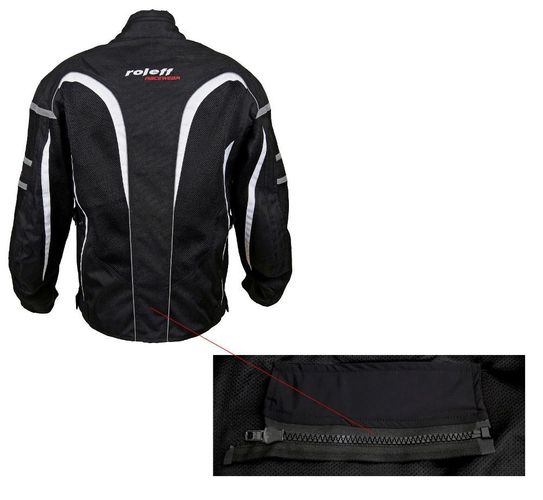 ROLEFF RACEWEAR RO607 kurze Mesh Sommer Motorradjacke schwarz; Gr/ö/ße 3XL