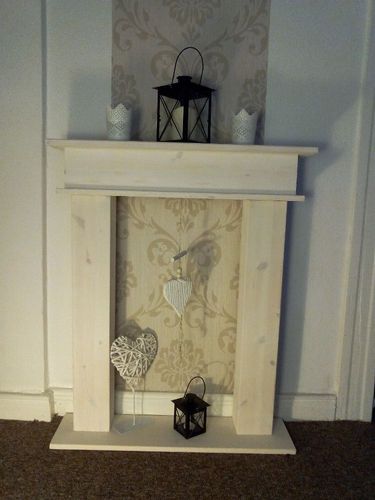 Dekokamin " Shabby ", Kaminumrandung, Kaminkonsole kaufen bei Hood.de