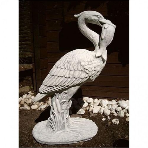 Steinfigur Fischreiher Tierfiguren Steinguss Skulptur Gartenteich Hohe Ca 90 Cm Kaufen Bei Hood De