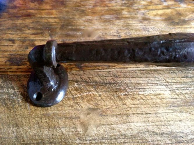 Massiver Küchengriff für Küchenmöbel Möbelbeschlag o Türgriff Eisen wie antik