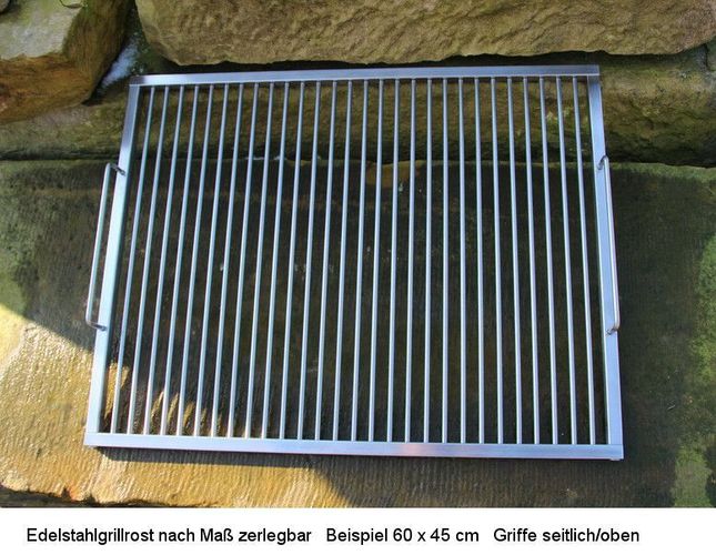 Edelstahl Grillrost Grill nach MAß Wunschmaß Zerlegbar ...