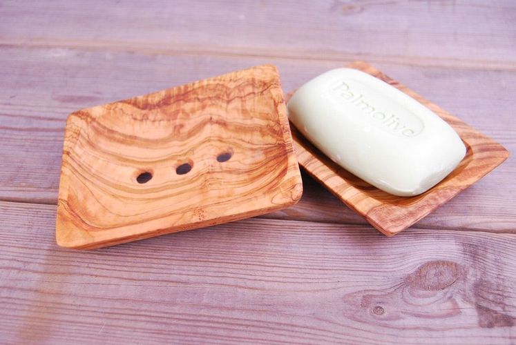 Große Seifenablage Seifenschale Seifenhalter Olivenholz Seife Ablage Holz Schale