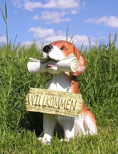Hund Bello Hundefigur Figur Statue Skulptur Eingang ...
