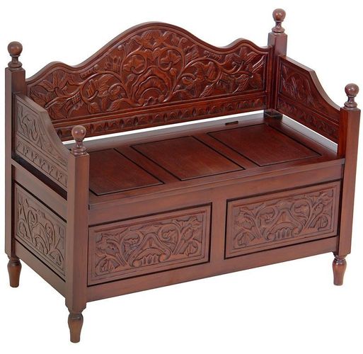 Holztruhe Mahagoni Truhenbank Antik Stil Sitzbank Grunderzeit Stil Blumenbank Kaufen Bei Hood De