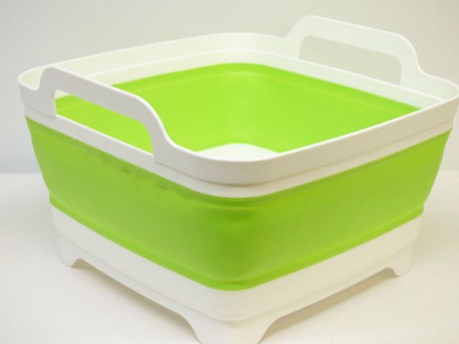 Faltbare Spülschüssel mit verschließbarem Bodenablauf abfluss Camping Boot WoMo