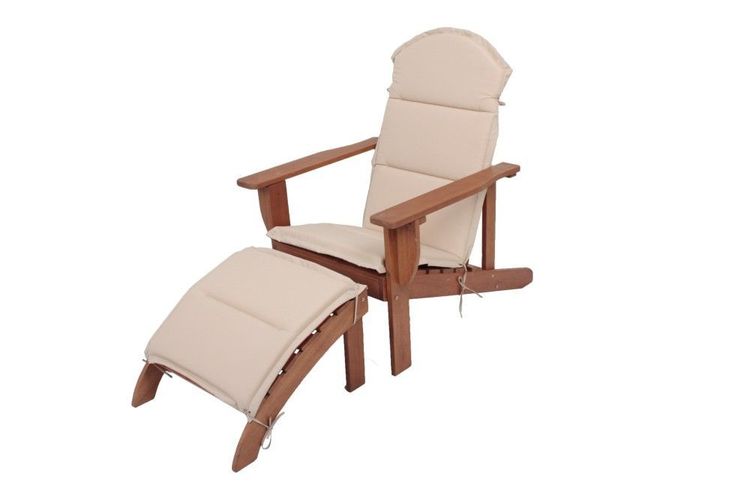 Holz Adirondack Chair Auflage Garten Sonnenliege Relax Liege