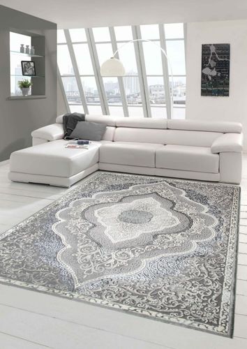 Teppich Langflor in der Gr/ö/ße 100x400 cm gem/ütliche Teppichfliesen zugeschnittener Bodenbelag weiche /& strapazierf/ähige Auslegeware Teppichboden Velours Kurzflor in Anthrazit