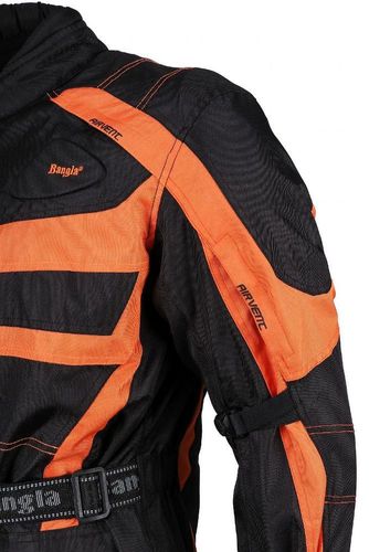 1152 Bangla Motorradjacke Tourenjacke Schwarz Orange M