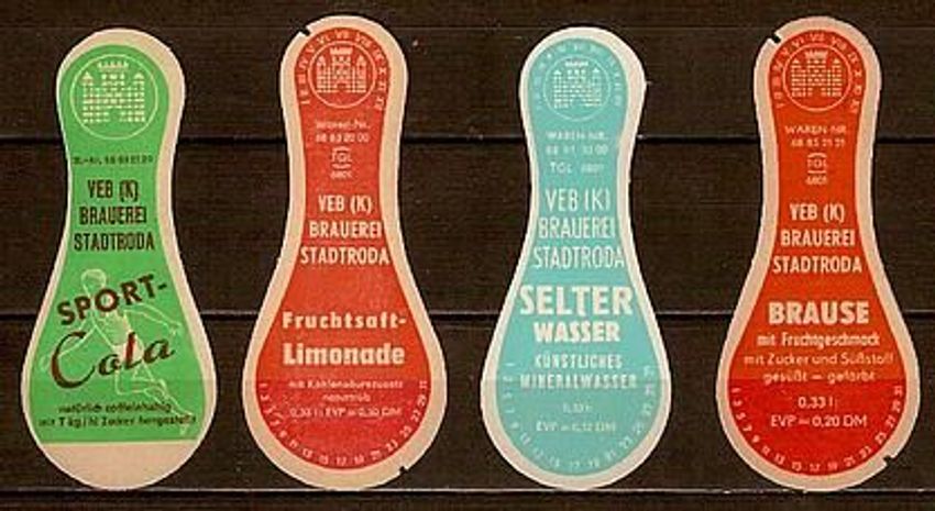 Alt Ddr Getranke Etiketten Brause Cola Limonade Selters Veb Brauerei Stadtroda Kaufen Bei Hood De