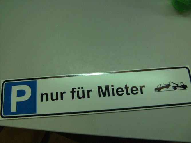Parkplatz Schild für Fahrräder Größe 520 x 110 mm