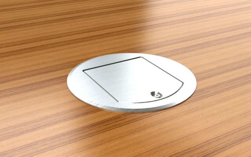 Bodensteckdose 1 Fach Rund Klappdeckel Aus Aluminium Ip65