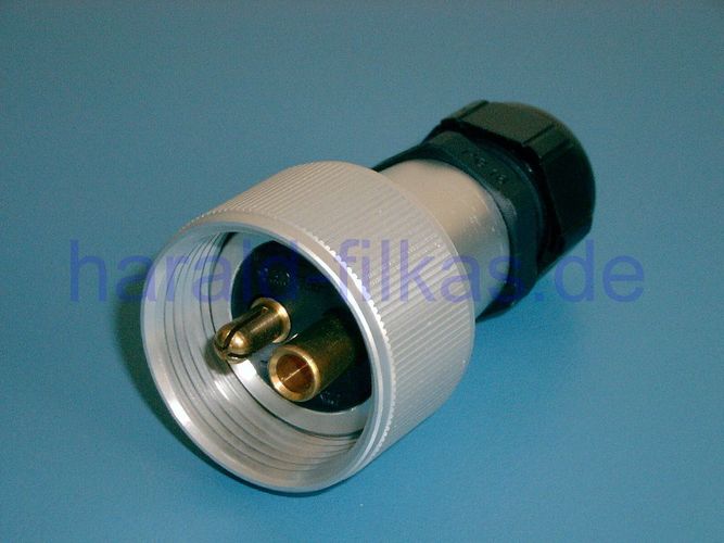 Set 2-polige Steckdose nach DIN 14690 Feuerwehr Tülle und Stecker THW BW DRK