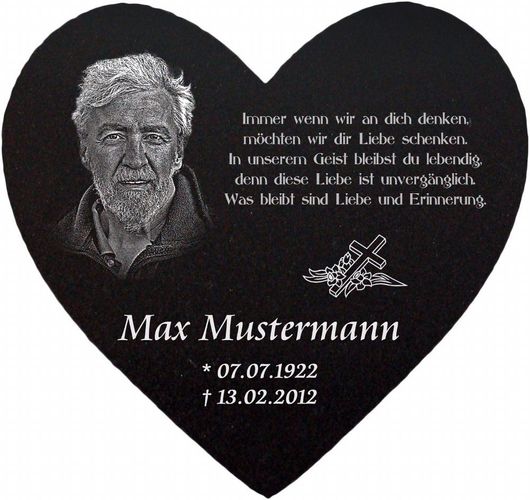 GRANIT Grabmal GRABPLATTE Text 28x29,5 cm Grabstein-h70s Stütze Fotogravur