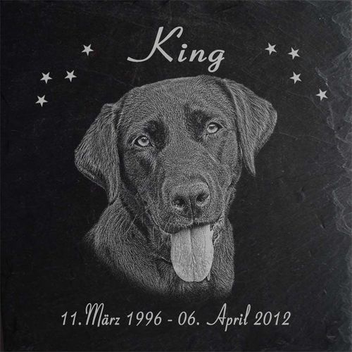 Rottweiler GRABSTEIN Tiergrabstein Gedenkstein Hund 016 ►Textgravur◄ 20 x 15 cm