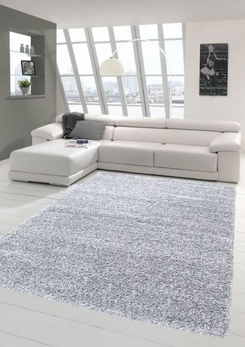 Shaggy Teppich Hochflor Langflor Teppich In Uni Design Hellgrau