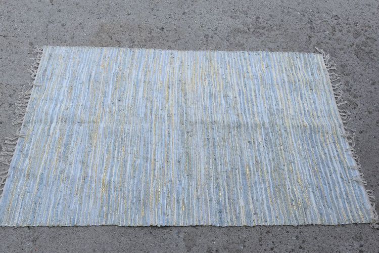 Impressionen Design Gewebter Teppich Leder Glitzer Gold Kaufen Bei