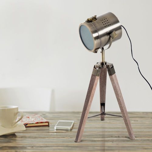 Tischleuchte Scheinwerfer Stehlampe Tripodlampe E14 Retroleuchte Dreibein