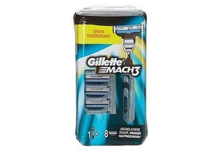 Gillette Mach3 Rasierklingen, 8 Stück + gratis Handstück GESCHENK AKTION
