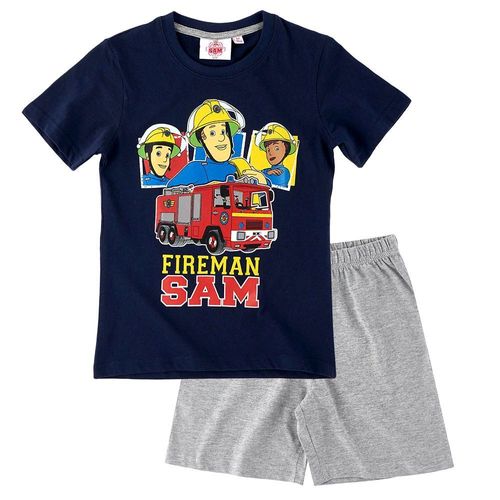 Schlafanzug KurzFeuerwehrmann SamGröße 92-140Kinder Shorty Pyjama