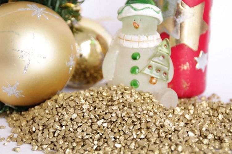 18kg Gold Silber Dekogranulat Dekosand Weihnachtsdeko Weihnachten 2 3mm