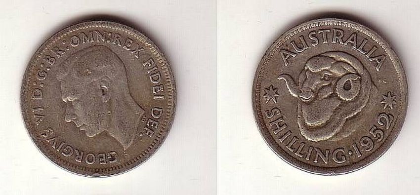 1 Schilling Silber Munze Australien 1952 Gebraucht Kaufen Bei Hood De