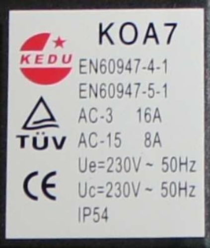 230V KEDU KOA 7 Schalter passend für HECHT 822 Schalter für Wippkreissäge