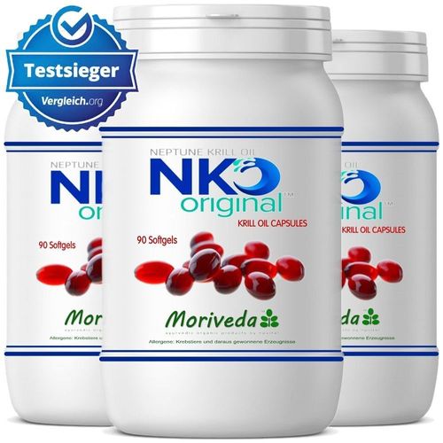 NKO 270 Krillöl Kapseln Testsieger MoriVeda Omega 3,6,9 Astaxanthin