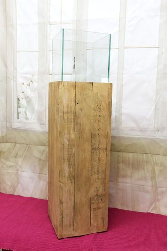 GINGAR Windlichtsäule Bodenwindlicht SÄULE Woody