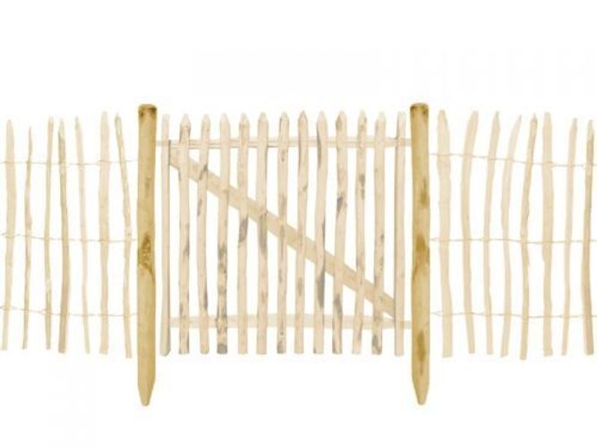 Zaunpfosten Kastanie - Gartenzaun Pfosten Staketenzaun Zaun-pfahl Natur