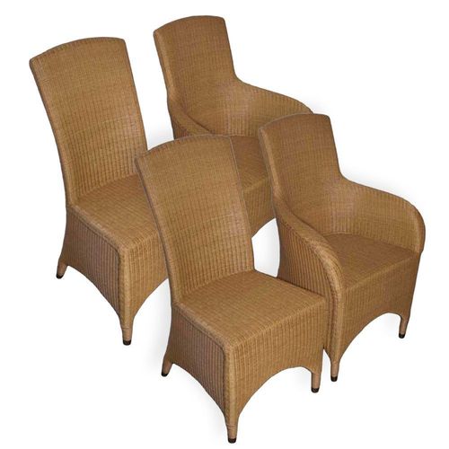 2x Set Rattan Stuhl Loom Rostock Natur Esszimmerstuhl Armlehnenstuhl Kuchenstuhl Kaufen Bei Hood De