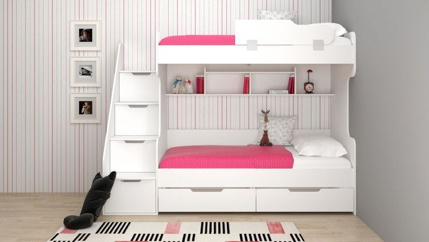 Etagenbett mit Treppe Happy Weiß kaufen bei Hood.de