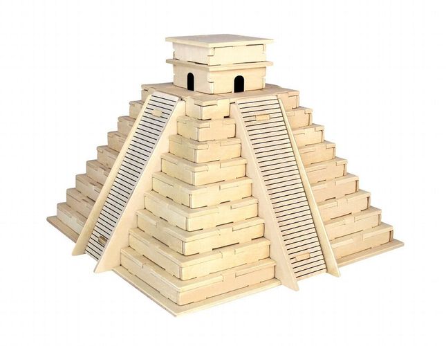 Inka-Pyramide 3D Holzbausatz Holz Pyramide Haus Gebäude ...