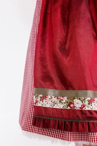 Krüger-Damen Trachten Dirndl,Mer de Fleurs-beige//rot Artikelnr:45905-209 50cm