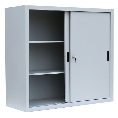 Schiebetürenschrank Schiebetüren Büro Aktenschrank Sideboard aus Stahl