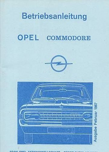 Betriebsanleitung Opel Commodore A Auto Pkw Oldtimer Klassiker Kaufen Bei Hood De