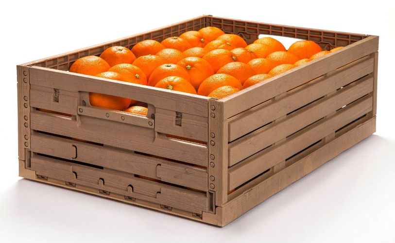10 Stk Obstkiste Stapelbox Lagerkiste Holzoptik 40 x 30 x 16,5 cm