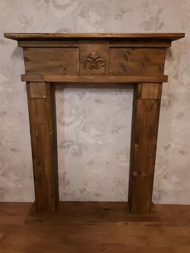 Dekokamin braun "Antik", Kaminumrandung braun, Kaminkonsole kaufen bei