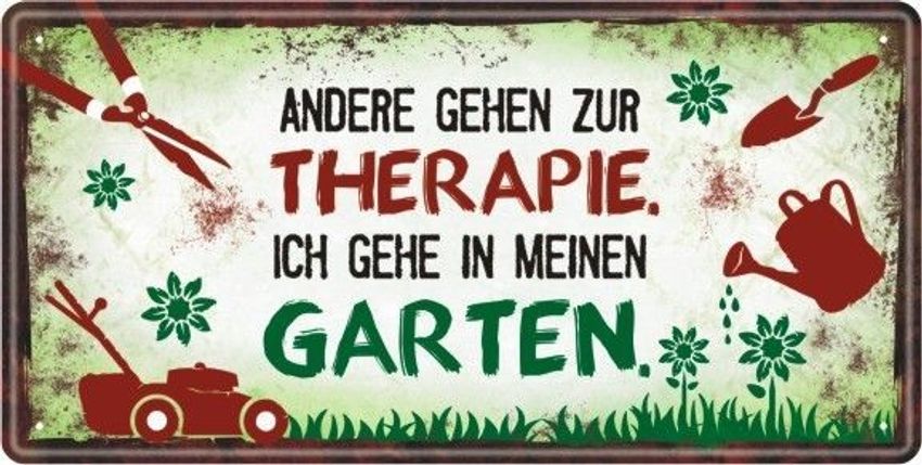 Grosses Metallschild Blechschild Fur Den Garten Mit Lustigem Spruch