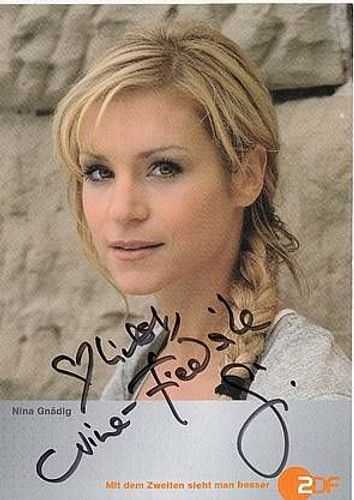 Nina Gnädig Autogrammkarte Original Signiert+54887