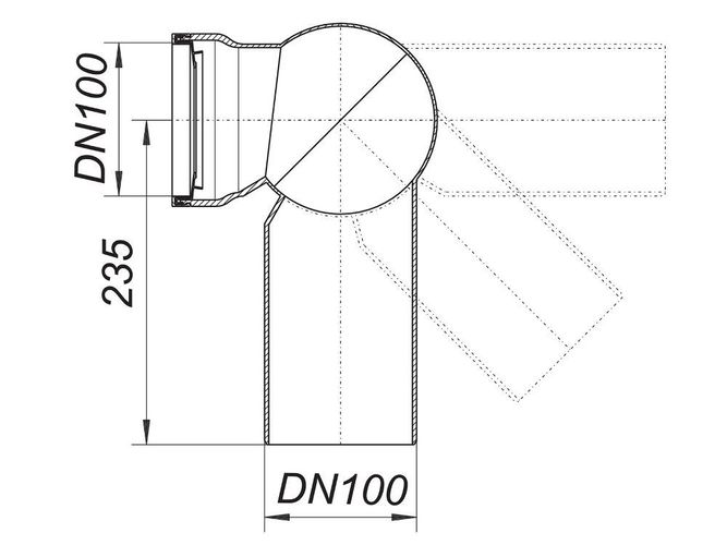 Dallmer Atlasbogen 87 DN100 WC Abfluss Atlas Bogen 280527