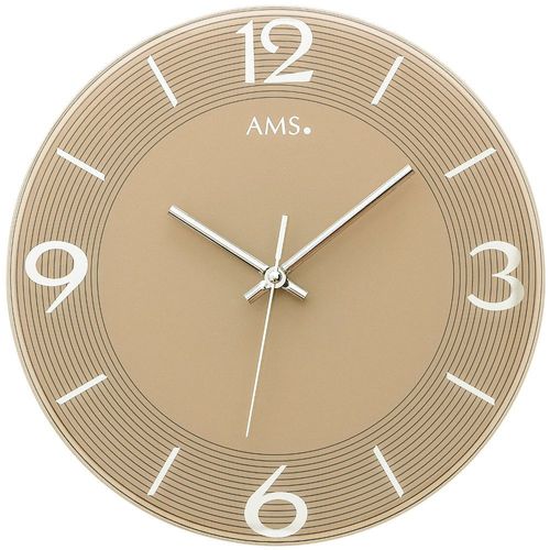 JVD HJ77 Wanduhr Quarz analog schwarz Motiv Strahlen