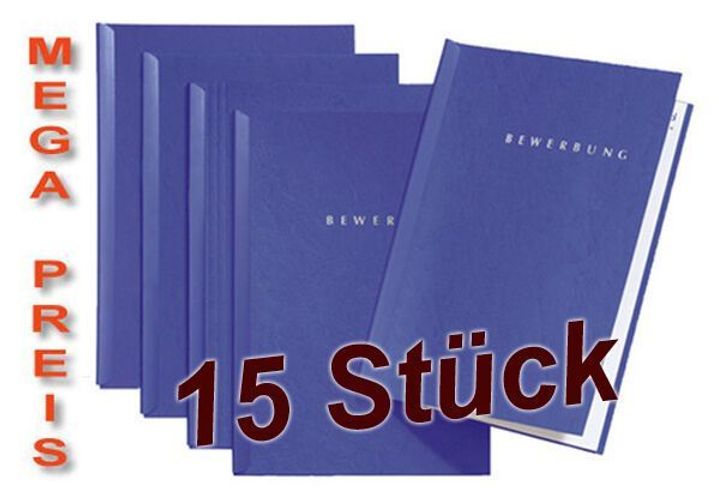 15 Stück 2-teilige 15 blaue Bewerbungsmappen von PAGNA Typ START NEUWARE