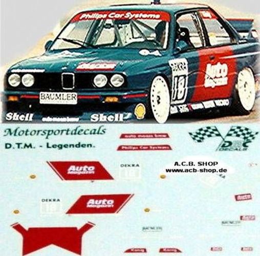 1 18 Decal Bmw M3 E30 Dtm Auto Magazin 18 K Konig Kaufen Bei