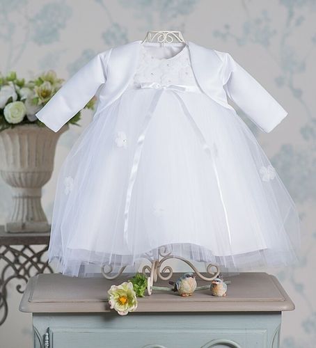 Nr.0ta78 Taufkleid Festkleid Taufgewand Kleid Taufe Hochzeit Babykleid Taufset