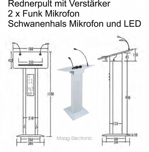 Rednerpult Verstarker Mikro Lautsprecher Funkmikrofon Conference Lectern Kaufen Bei Hood De