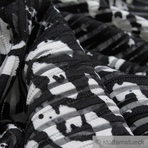 0 5 Meter Stoff Polyester Single Jersey Leopard Schwarz Weiss Transparent Leo Kaufen Bei Hood De