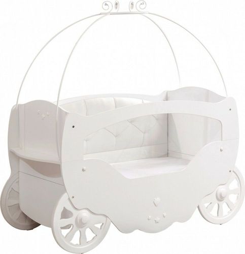 Babybett Kutsche FAIRY weiß gepolstert Kutschenbett kaufen bei Hood.de